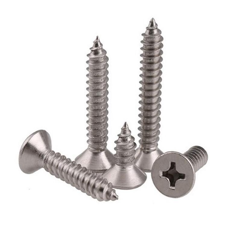 DIN7982 Phillip Flat Head Round Head Countersunk Head Self Tapping Screw. Stainless Steel 304