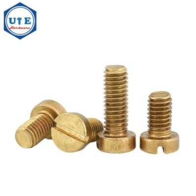 Brass /Copper H62 High Quality of Cheese Head Slotted Drives Machine Screw M2 M2.5 M3