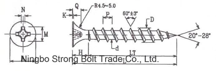 Phil Bugle HD Fine Thread Drywall Screw Black Phos #6X2"