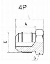SAE Male 90° Cone Plug