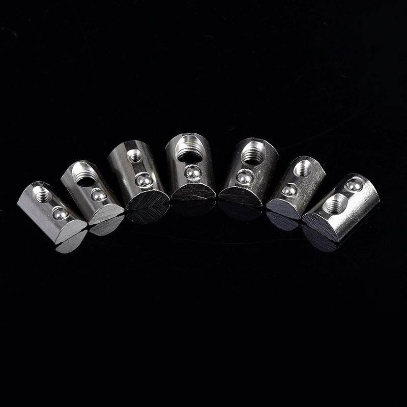 Drop in T Nut Roll-in T-Slot Nuts with Spring Loaded Ball Slot 8 for 4040 Series Aluminum Profile