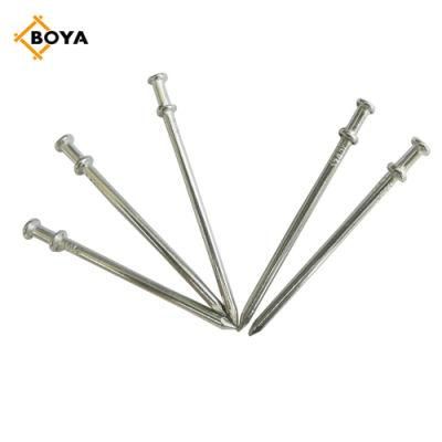 17X27 16D Bright Duplex Head Nails 50lb Finishing Nail Building Construction 1 Ton Q195 or Q235 Smooth Boya 25kg Bulk /Carton