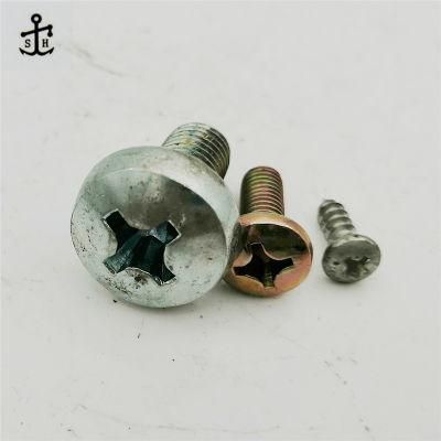 Carbon Steel White Zinc Plated Self Tapping Thread Screw Cross Recessed Pan Head Screw