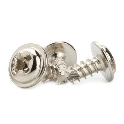 Nickel Plated Round Pan Washer Head Phillips Self Cutting Screw