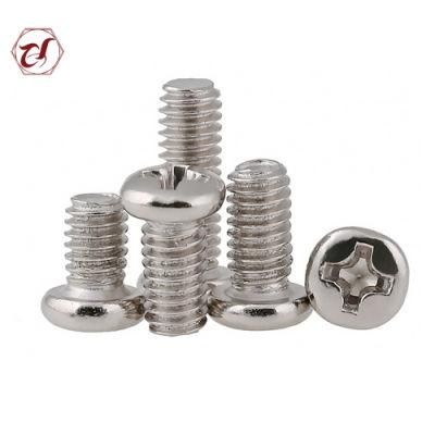 Stainless Steel Ss 316 Philips Pan Head Bolt 304 Cross Recessed Raised Cheese Head Screws A2 Screw