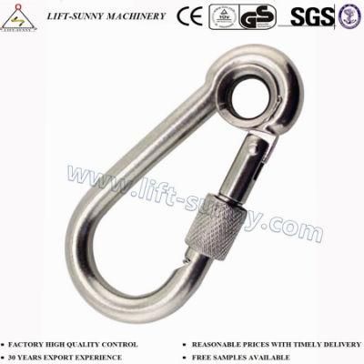 304/316 Stainless Steel Spring Snap Hook with Screw and Eye