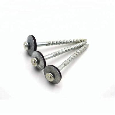 High Quality Galvanized Twisted Screw Shank Pallet Roofing Nail with Assemble Washer