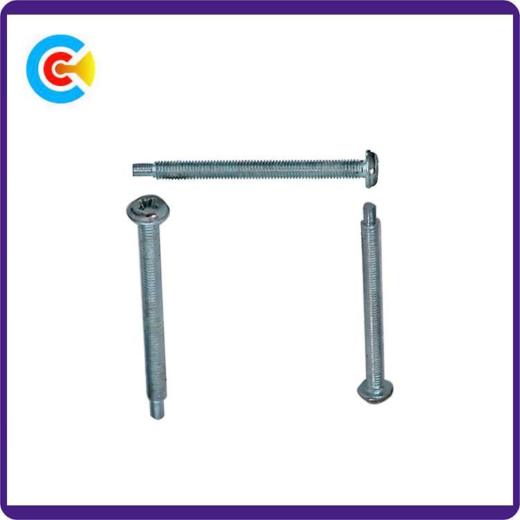 DIN/ANSI/BS/JIS Carbon-Steel/Stainless-Steel Hand Twist Double Bundle Rod Custom Cross Plate Head Screw