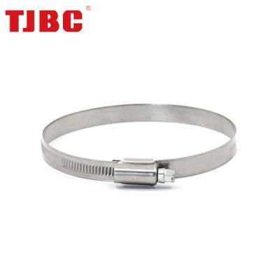 DIN3017 Adjustable Non-Perforated Germany Type Tube Clip, Worm Drive Iron Hose Clamp, 170-190mm
