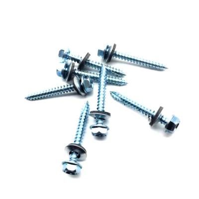 10% off Hex Washer Head Self Drilling Screw Manufacturer &Factory with Ral 8017 Head Painted