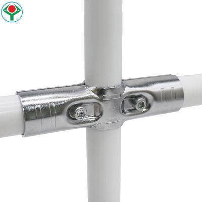 Ysc-4 China Factory Silver Electrophoresis Process3 Way Cross Steel Joint Set for Lean Pipe Worktable