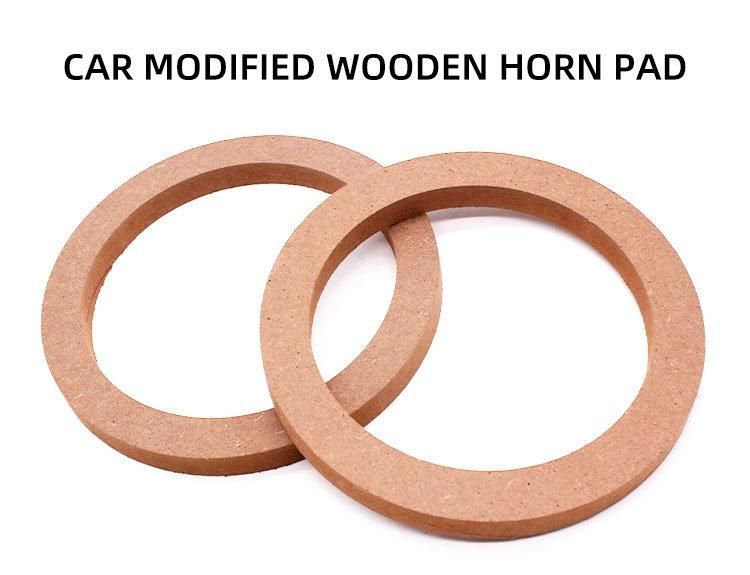 Wooden Car Speaker Gasket 6.5 Inches, Universal for All Models, Car Door Audio Modification Gasket
