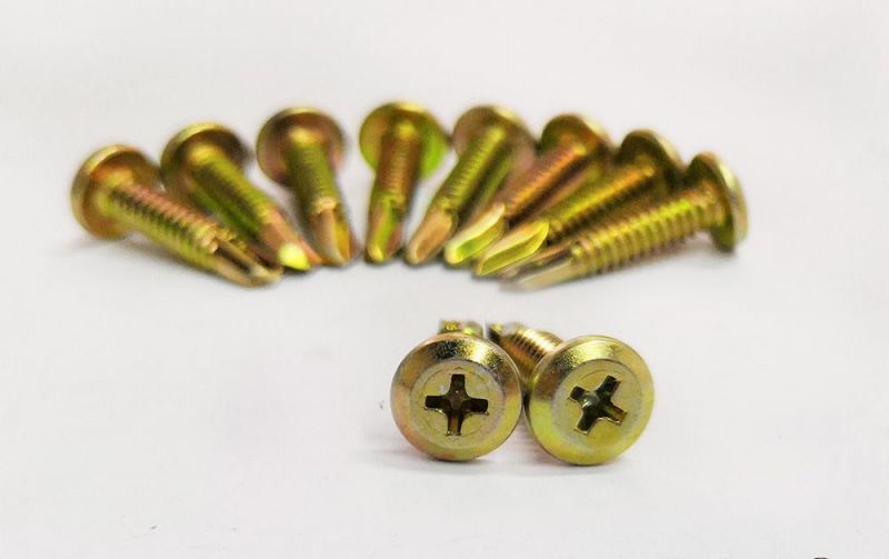 Flat Top Wafer Head Drill Point Self Tapping Screw for Metal