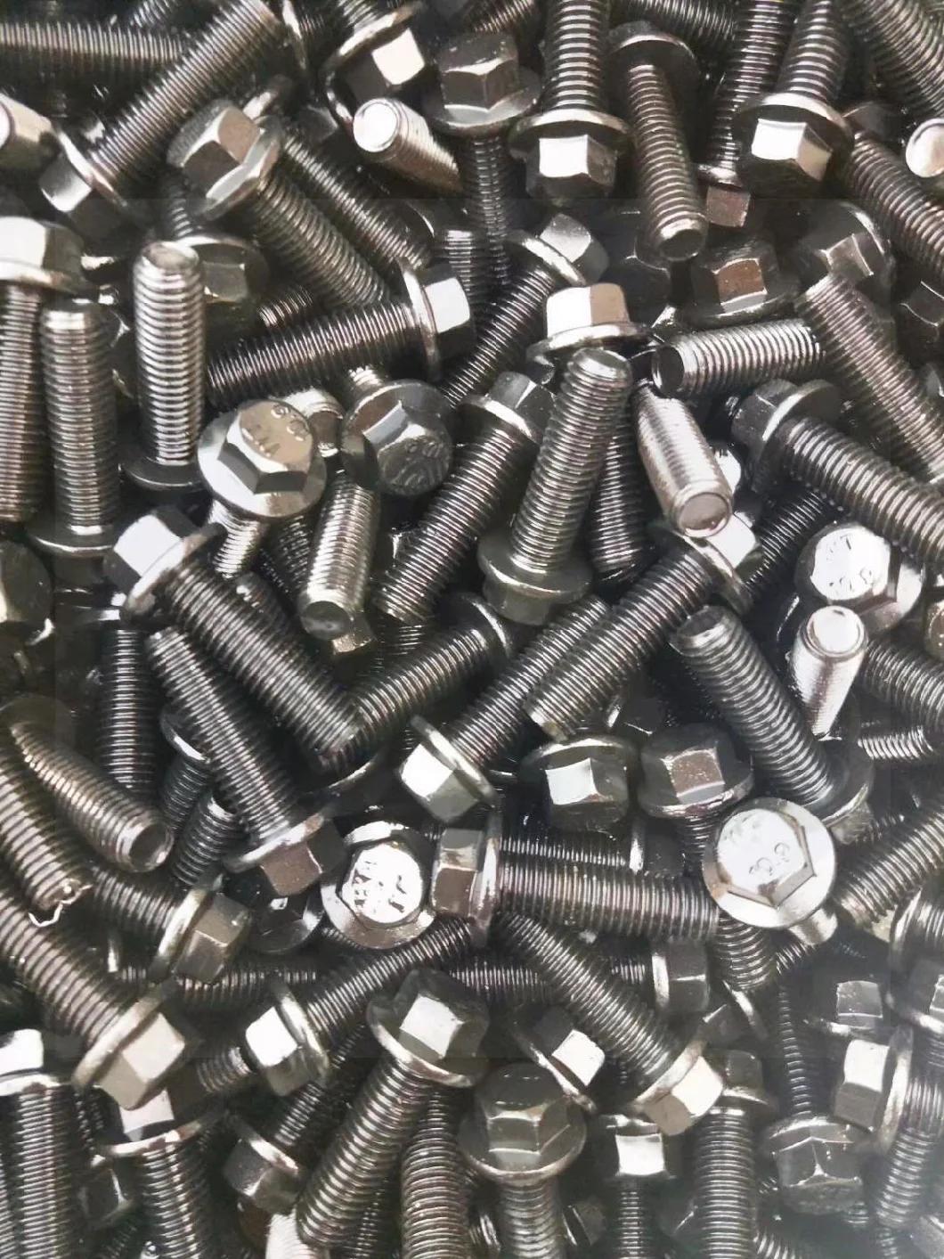 White Zinc Plating Carbon Steel 8.8 Grade Hex Flange Bolt /DIN6921 Without Serration