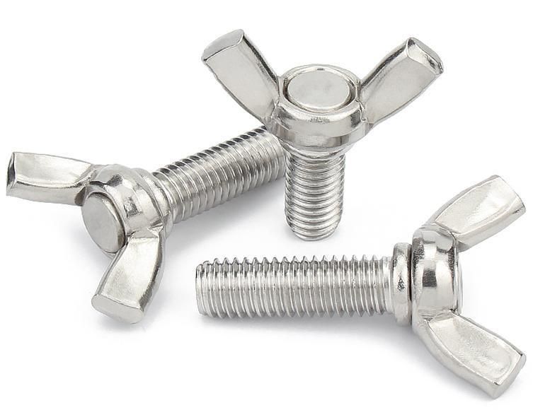 SS316 SS304 Stainless Steel M6*20 Butterfly Wing Head Bolt DIN316