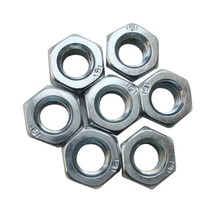 ASTM 18.2.2 Hex Nut Hex Head Nut Carbon Steel Zinc Plated Galvanized