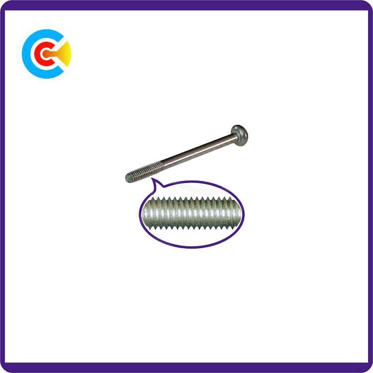 Carbon Steel M12/Galvanized Custom Cross Pan Head Screws for Furniture