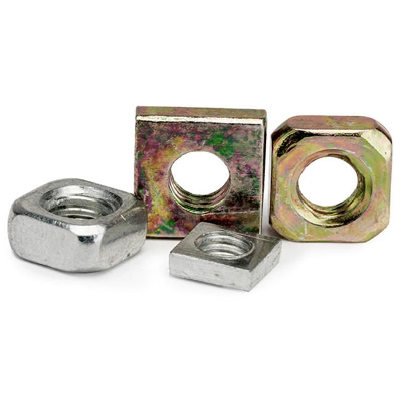 Zinc Plated Galvanized Plated Carbon Steel Square Nut DIN557