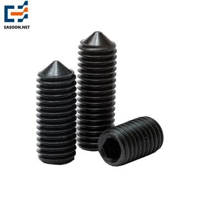 Round Head Grub Screw for Furniture Fastener High Strength Fastener DIN914 Steel Hex Socket Cone Point Set Screw Grub Screw