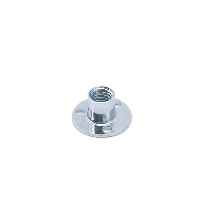 3 Hole T Nuts, M6, Zinc Plated