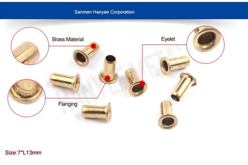 Pan Head Copper Semi Hollow End Rivet