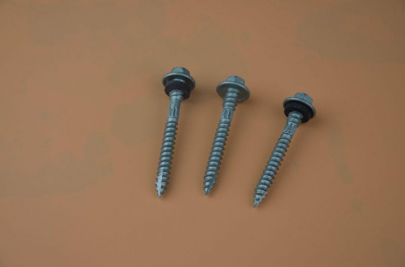 Factory Wholesale Hexagon Washer Head, Hexagon Flange Head Material Ss410 and SS304 Self-Drilling Screw
