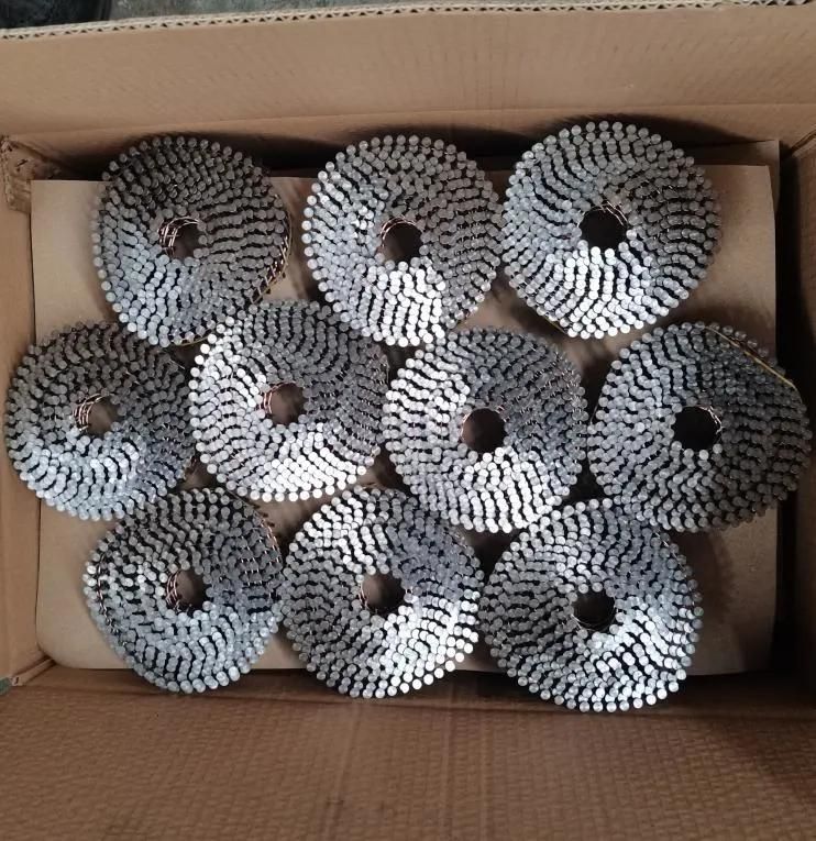 2.1X40mm Bright Polished Ring Shank Coil Nails