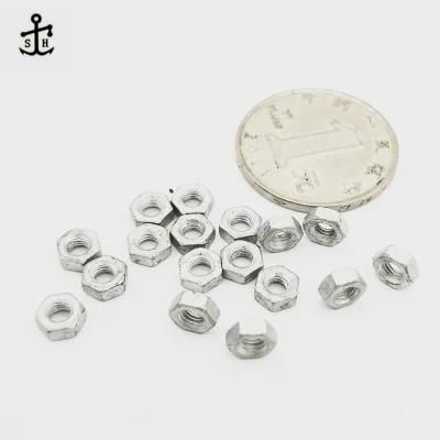 Small Size Dacromet Hexagon Thin Nuts DIN439 for Computure Made in China