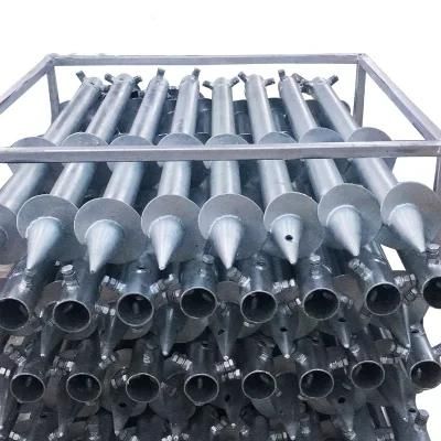 Solar Ground Mounted Solar Racking Screw Pile Galvanized No Dig Ground Screw Pole Anchor