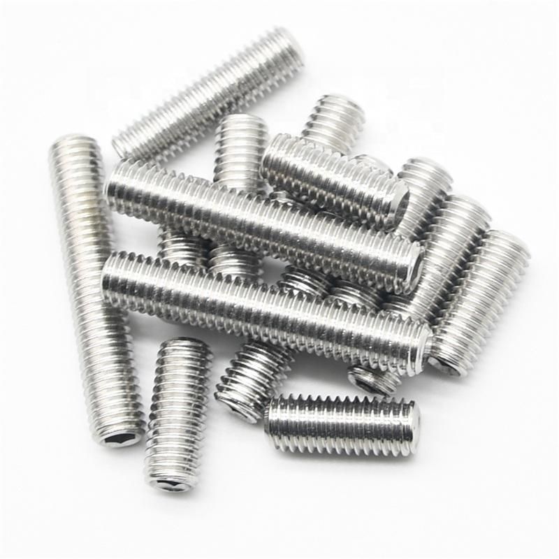High Quality A2-70 A2-80 A4-70 A4-80 Inner Hexagon Socket Set Screws with Flat Point Grub Screw