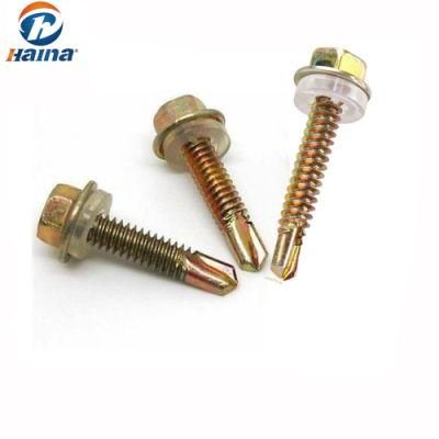 DIN7504k Hex Flange Head Color Zinc Plated Self Drilling Screw