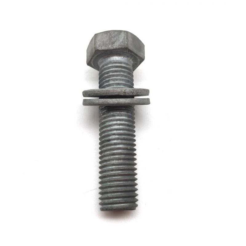 8.8gr 4.8 Grade Galvanized Zinc Plated Full Thread Hex Bolts