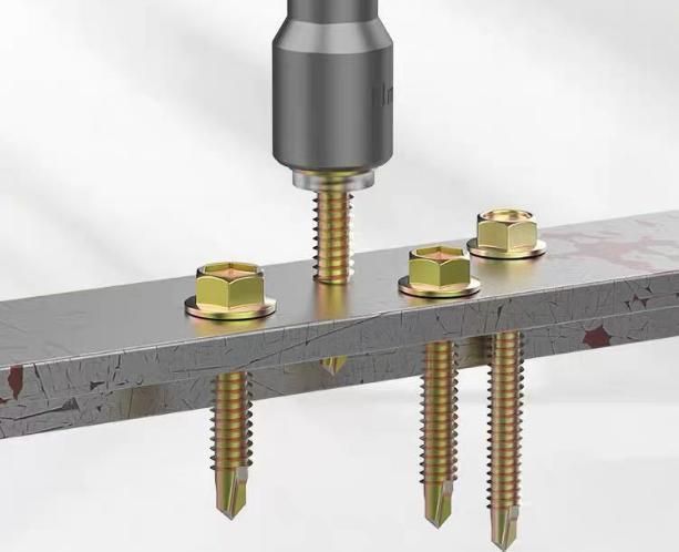 Hexagon Head Yellow Zinc Self-Drilling Screw