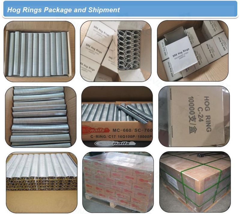 C Type Hog Ring Staples for Car Seat Animal Cages Nails