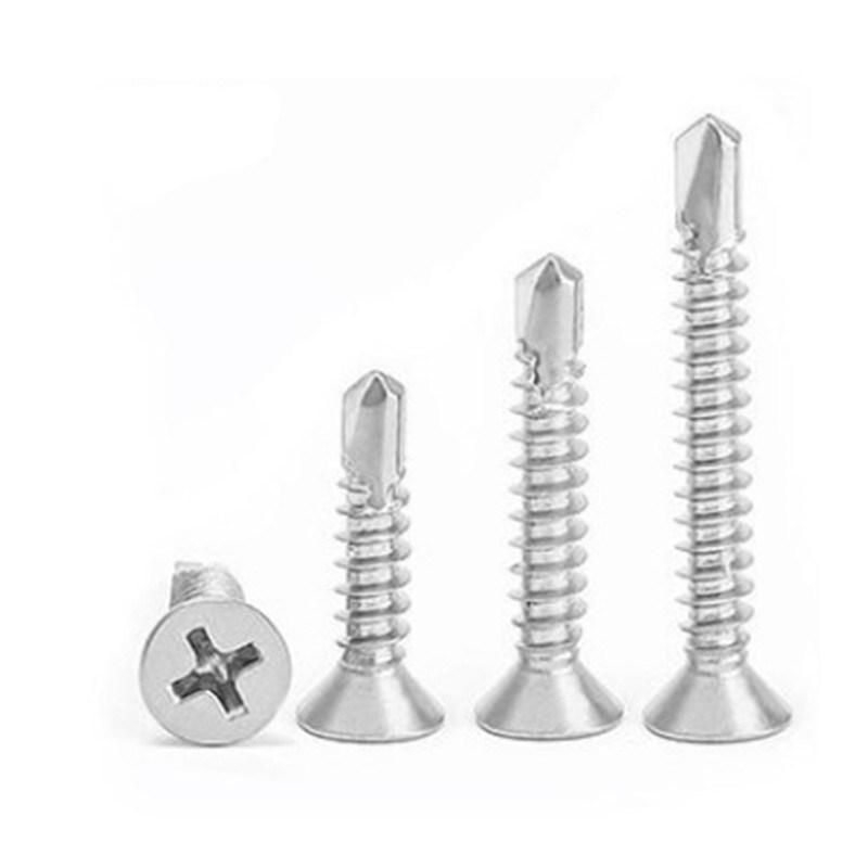 DIN/ISO 15482 Stainless Steel Phillips Countersunk/Flat Head Self Drilling Screws