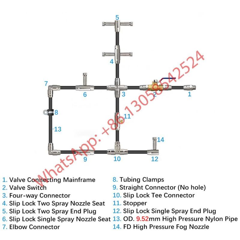 Ys High Pressure Fog Machine Valve Connecting Adaptor