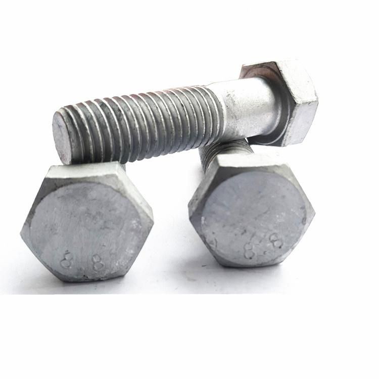 DIN931 Hex Head Bolt Hex Cap Screw Half Partial Thread Carbon Steel HDG Hot DIP Galvanized