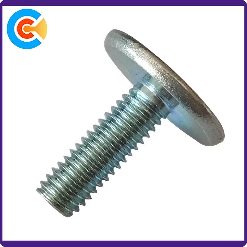 Carbon Steel Galvanized M6 Flat Head Button Screw