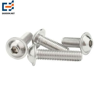 40cr Hex Socket Round Head Screw Allen Screw Alloy Steel Scm435 Black Oxide Hex Socket Bolt Plain Round Head Hexagon Bolt with Wafer