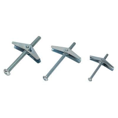 Zinc Plated Cavity Fixings Spring Toggle Bolt Anchor Carbon Steel Butterfly Anchor