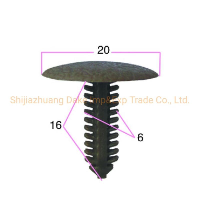 6mm Hole of Auto Parts Plastic Nails and Plastic Fastener and Plastic Screw Clips Use on The Car