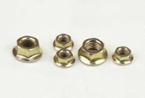 DIN6923 Zinc Yellow Plated Hot Zinc Plate Hex Flange Cap Serrated Lock Nut