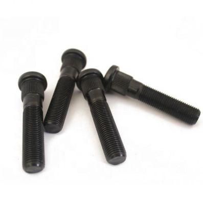 Black Oxidation Special Wheel Hub Bolt with Knurled