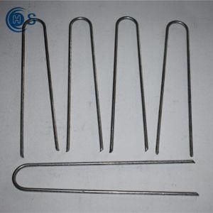 Zinc Coated Metal Ground Pegs Steel U Turf Nails Stake