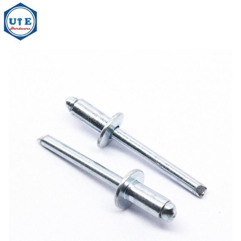 Steel Rivets with Best Quality, Round and Flat Head Steel/Steel Open-End Blind Rivet