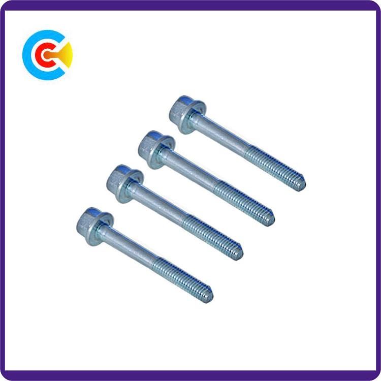 DIN/ANSI/BS/JIS Carbon-Steel/Stainless-Steel Hexagonal Head Flange Rod Lengthened Furniture Plated Screws