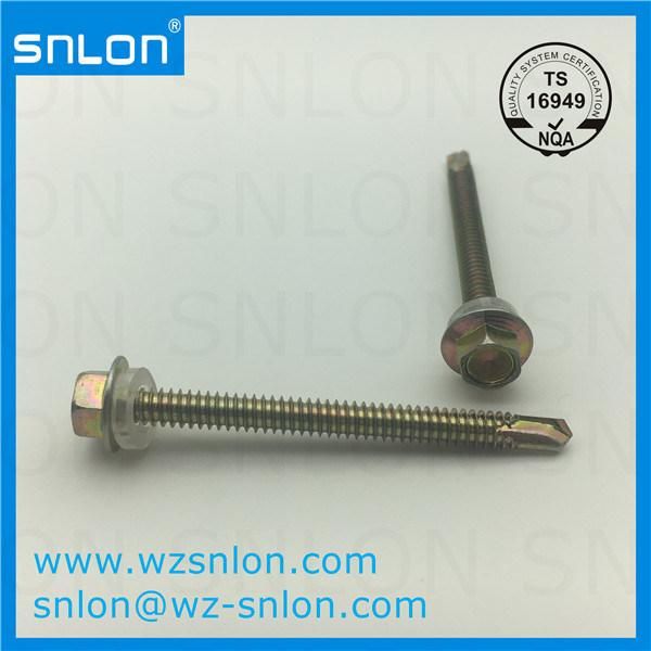 DIN7504K Hexagon Head Drilling Screws with Tapping Screw Thread with Collar