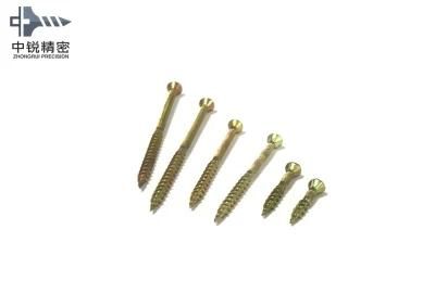 3.0X16mm Chipboard Screws Hardened Flat Head Bright Yellow Zinc Plated Full Threaded Chipboard Screw