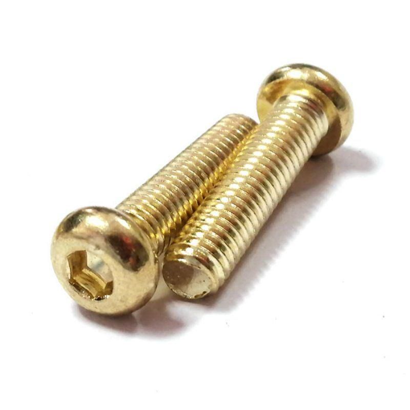 Steel Brass Plated Allen Hexagon Socket Pan Round Head Machine Screws