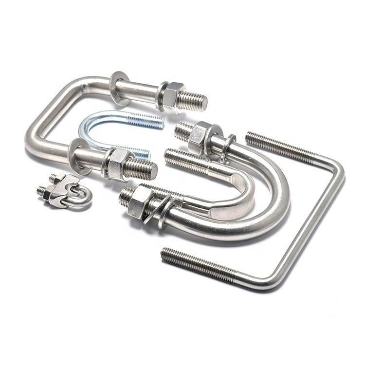 1/4′′-1′′, M10-M24 All-Size U Bolt Pipe Clamp Square U Bolt